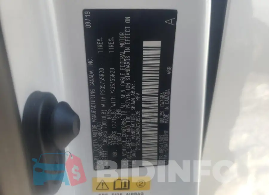 2T2BZMCA8KC209226 Photo# 13