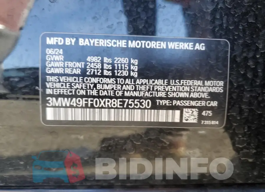 3MW49FF0XR8E75530 Photo# 12