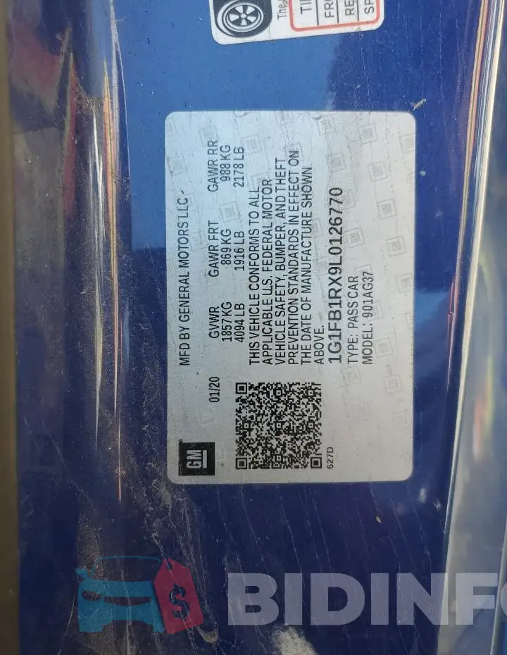 1G1FB1RX9L0126770 Photo# 12
