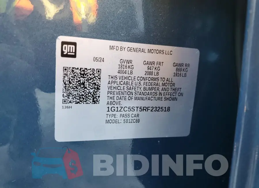 1G1ZC5ST5RF232518 Photo# 13