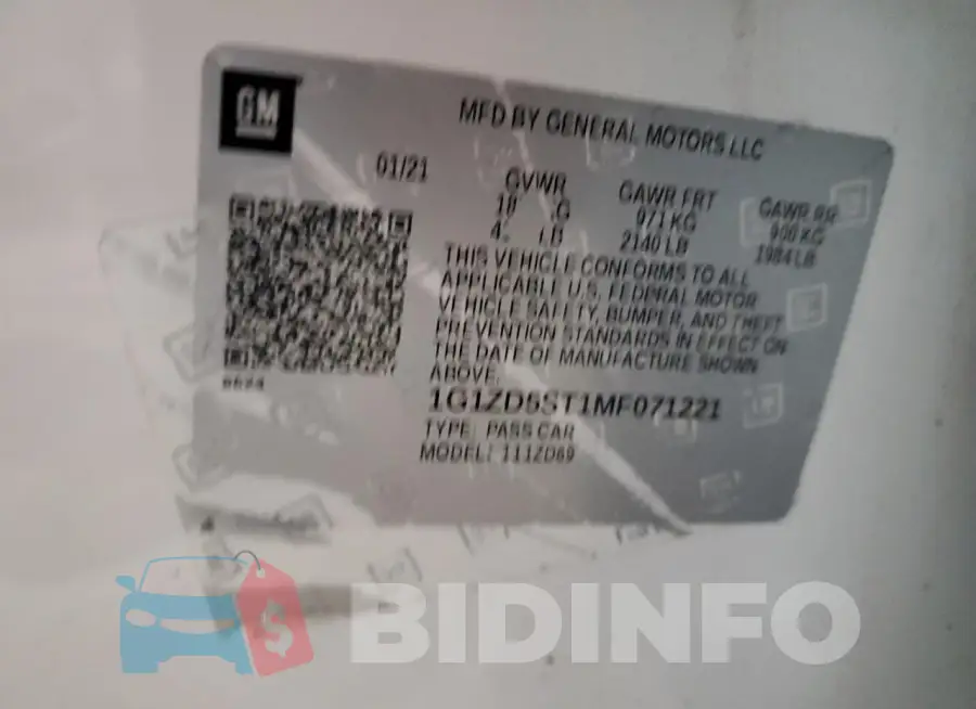 1G1ZD5ST1MF071221 Photo# 12