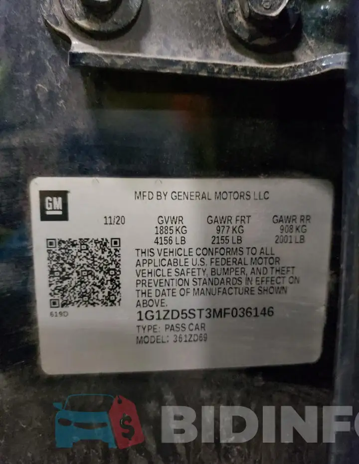 1G1ZD5ST3MF036146 Photo# 12