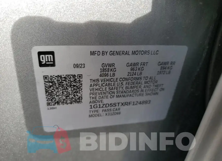 1G1ZD5STXRF124893 Photo# 13