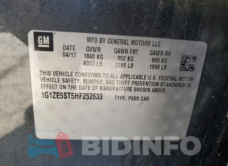 1G1ZE5ST5HF252633 Photo# 12