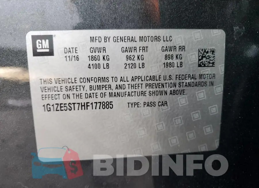 1G1ZE5ST7HF177885 Photo# 12