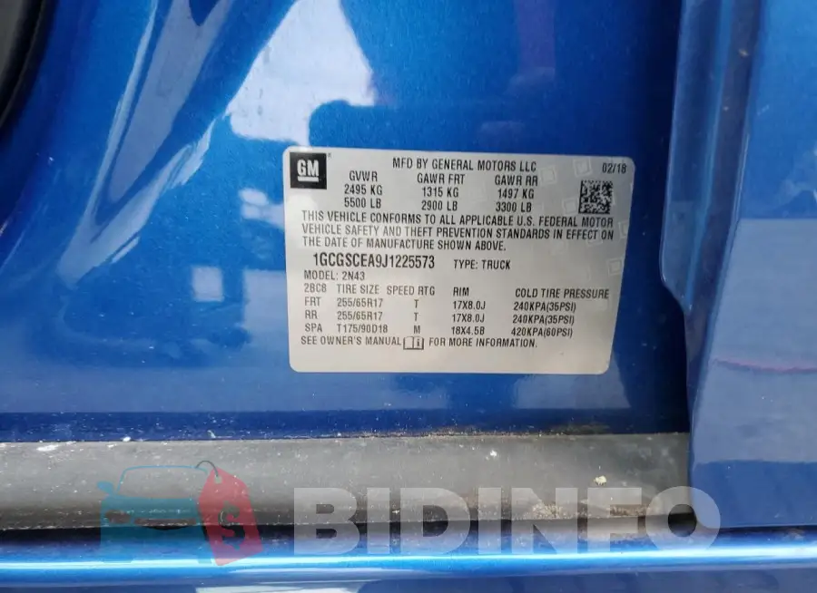 1GCGSCEA9J1225573 Photo# 12