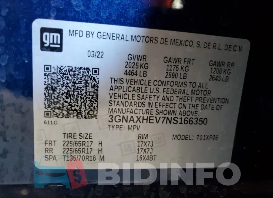3GNAXHEV7NS166350 Photo# 12