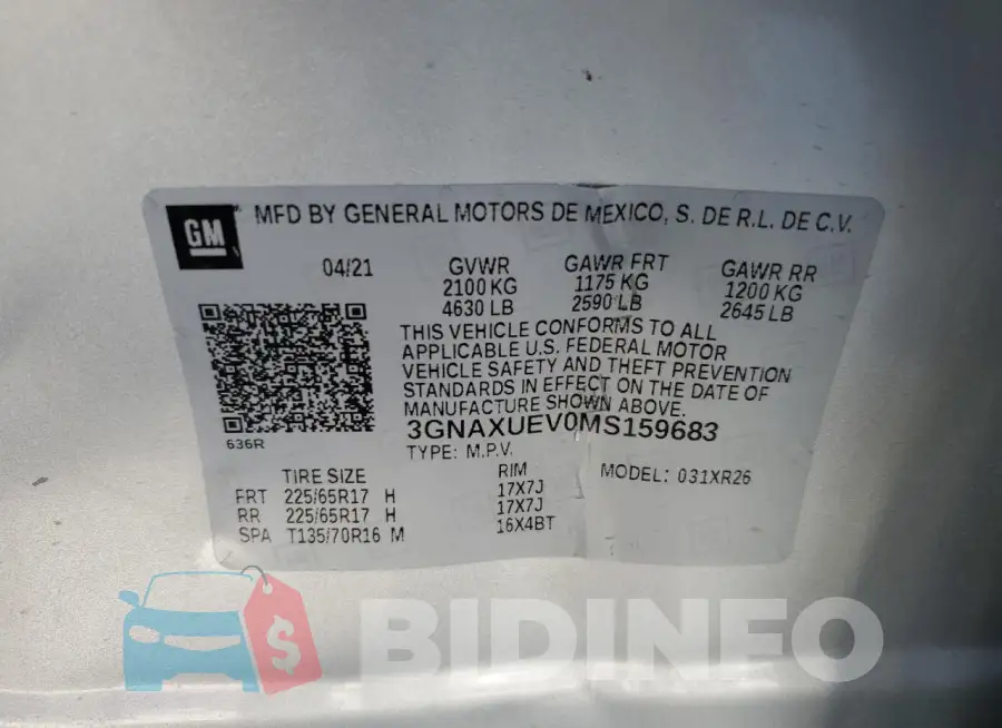 3GNAXUEV0MS159683 Photo# 13