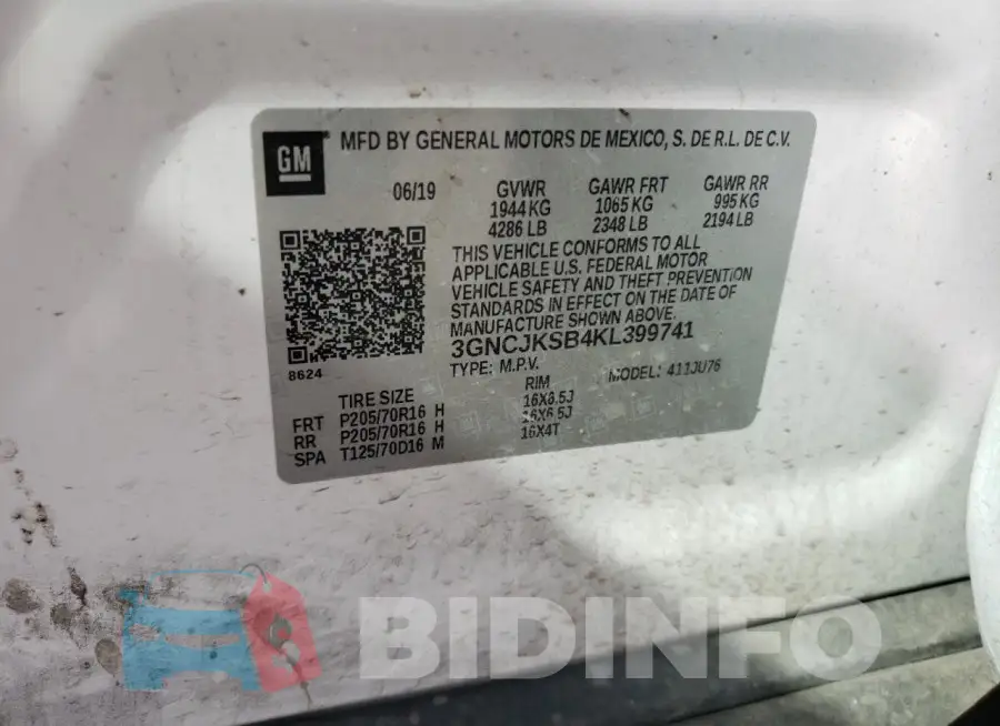 3GNCJKSB4KL399741 Photo# 13
