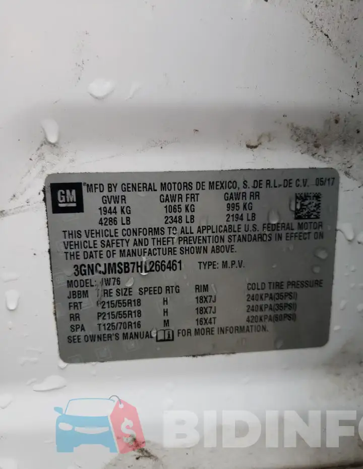 3GNCJMSB7HL266461 Photo# 14