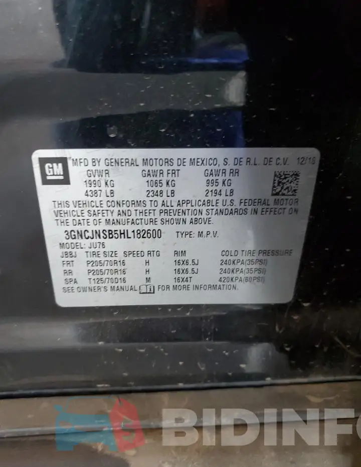 3GNCJNSB5HL182600 Photo# 13