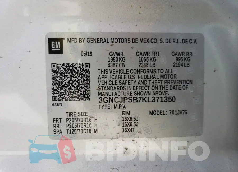 3GNCJPSB7KL371350 Photo# 14