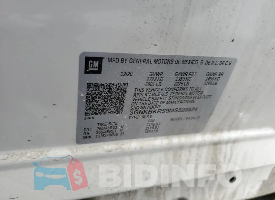 3GNKBKRS9MS528824 Photo# 13
