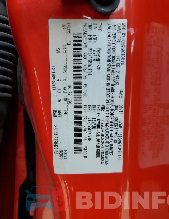 1FADP3K22GL204634 Photo# 12