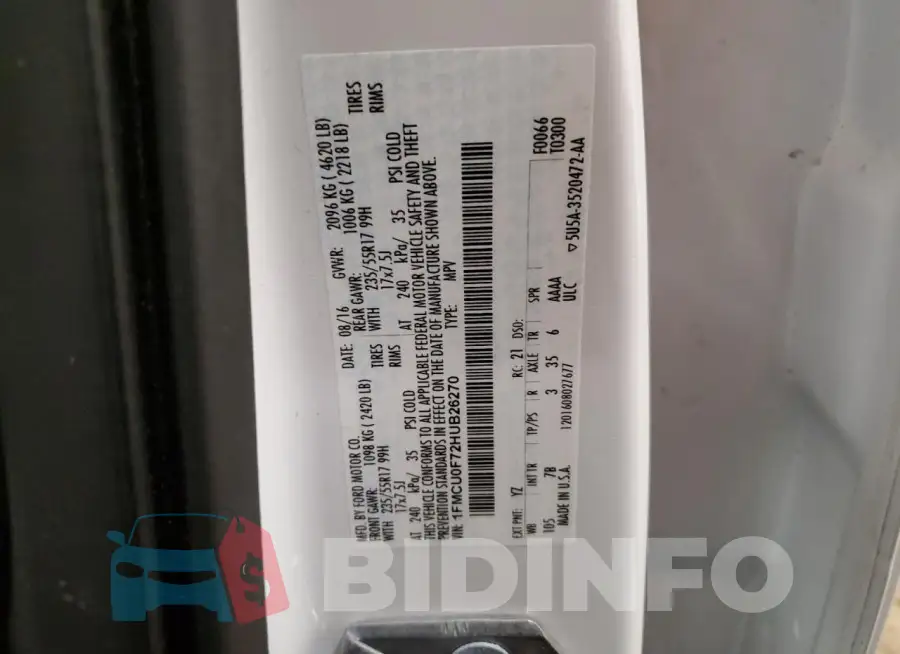 1FMCU0F72HUB26270 Photo# 13