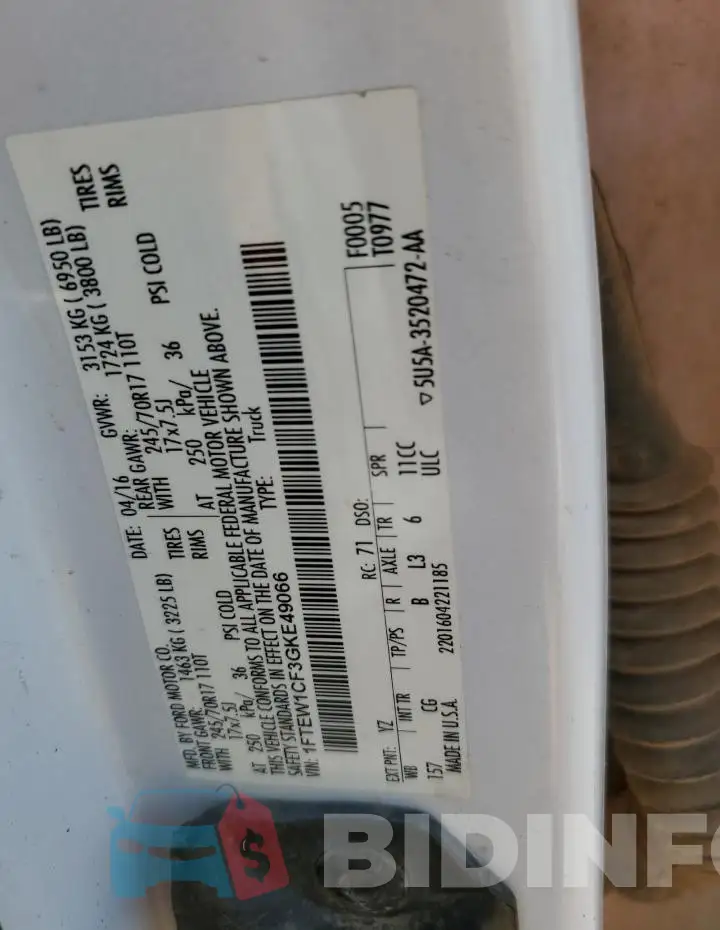 1FTEW1CF3GKE49066 Photo# 12