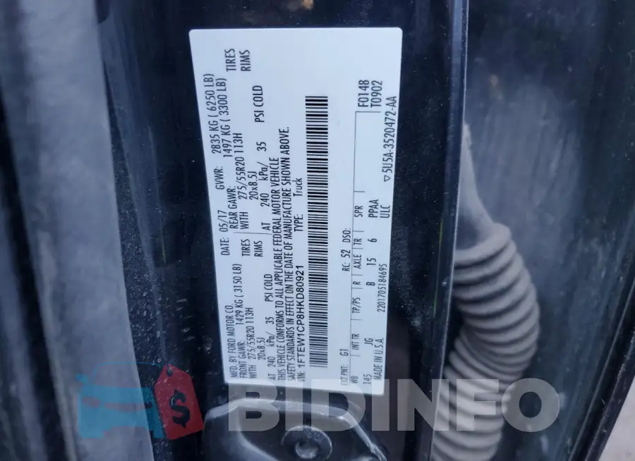 1FTEW1CP8HKD80921 Photo# 12