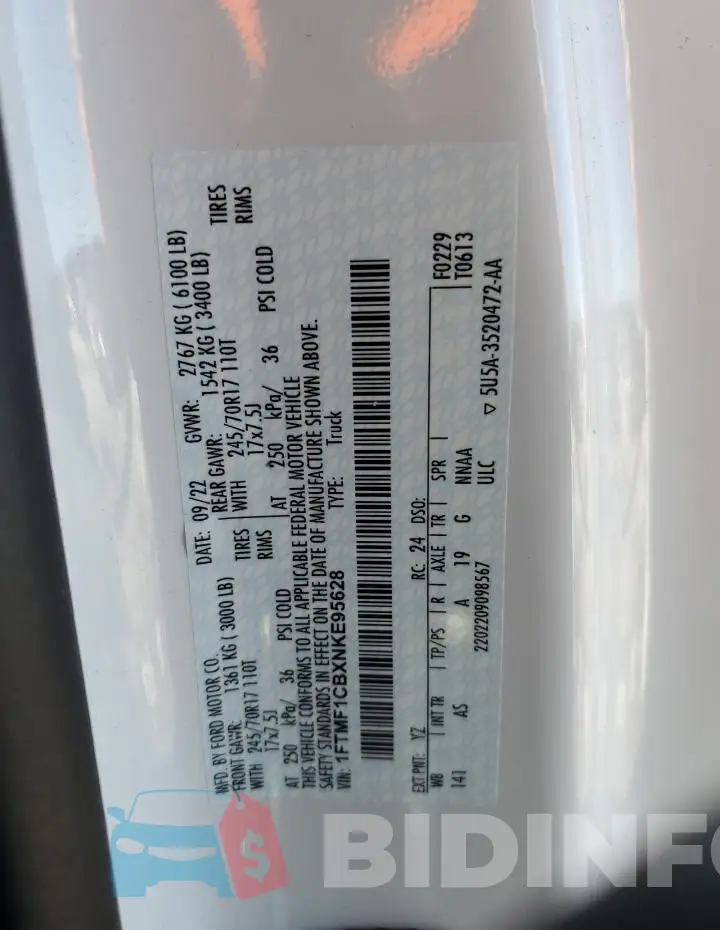 1FTMF1CBXNKE95628 Photo# 13