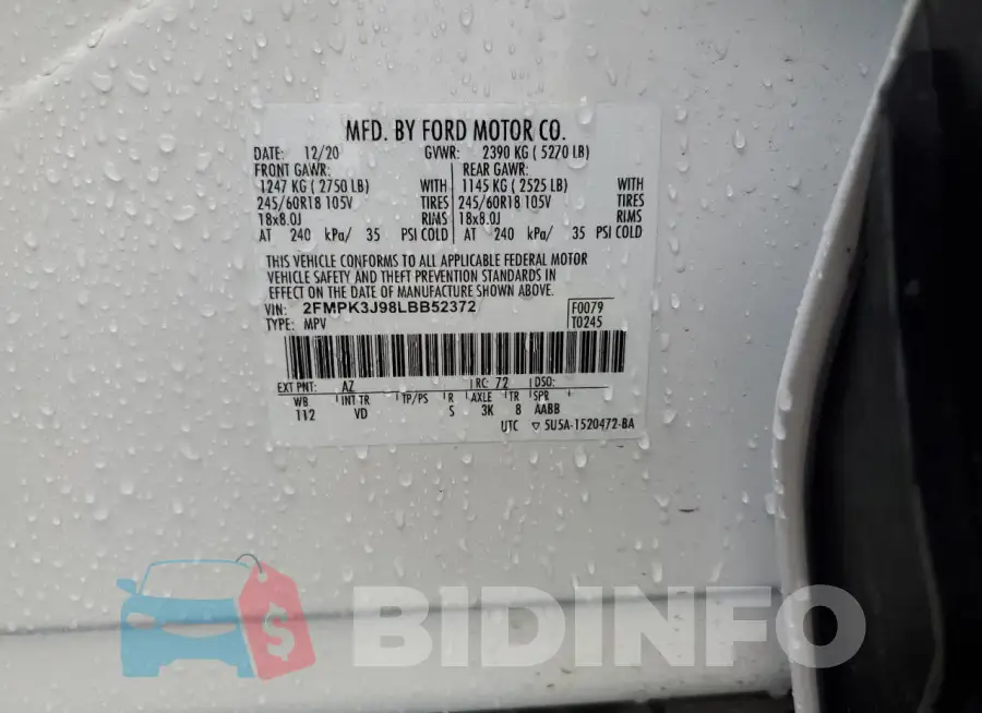 2FMPK3J98LBB52372 Photo# 13