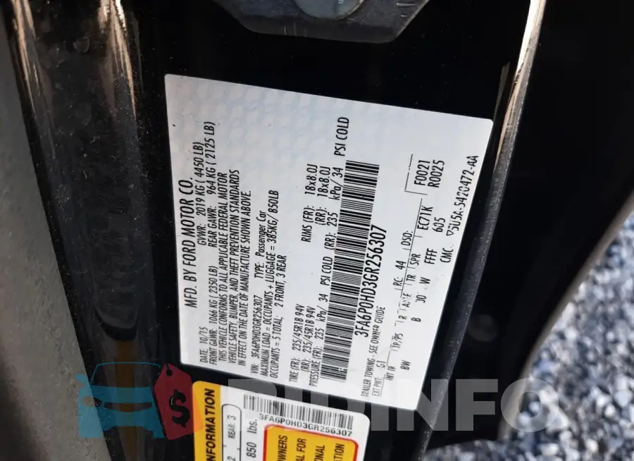 3FA6P0HD3GR256307 Photo# 13
