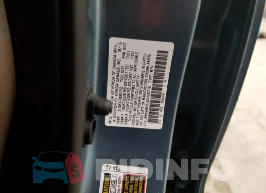 2HKRM4H75GH697716 Photo# 13