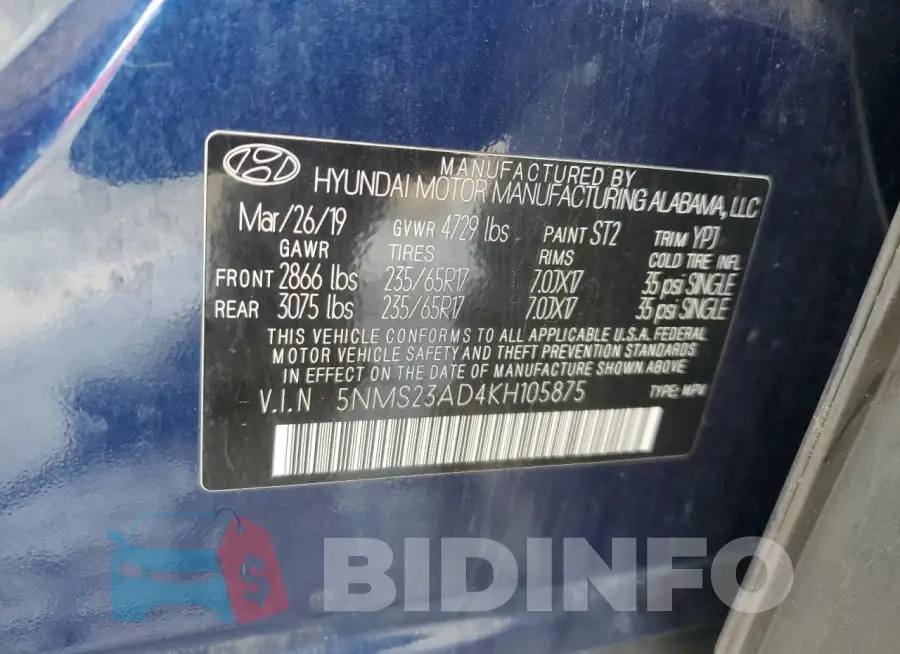 5NMS23AD4KH105875 Photo# 13