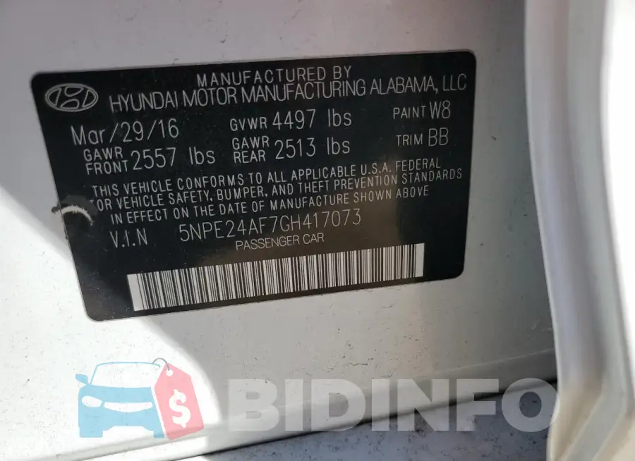 5NPE24AF7GH417073 Photo# 13