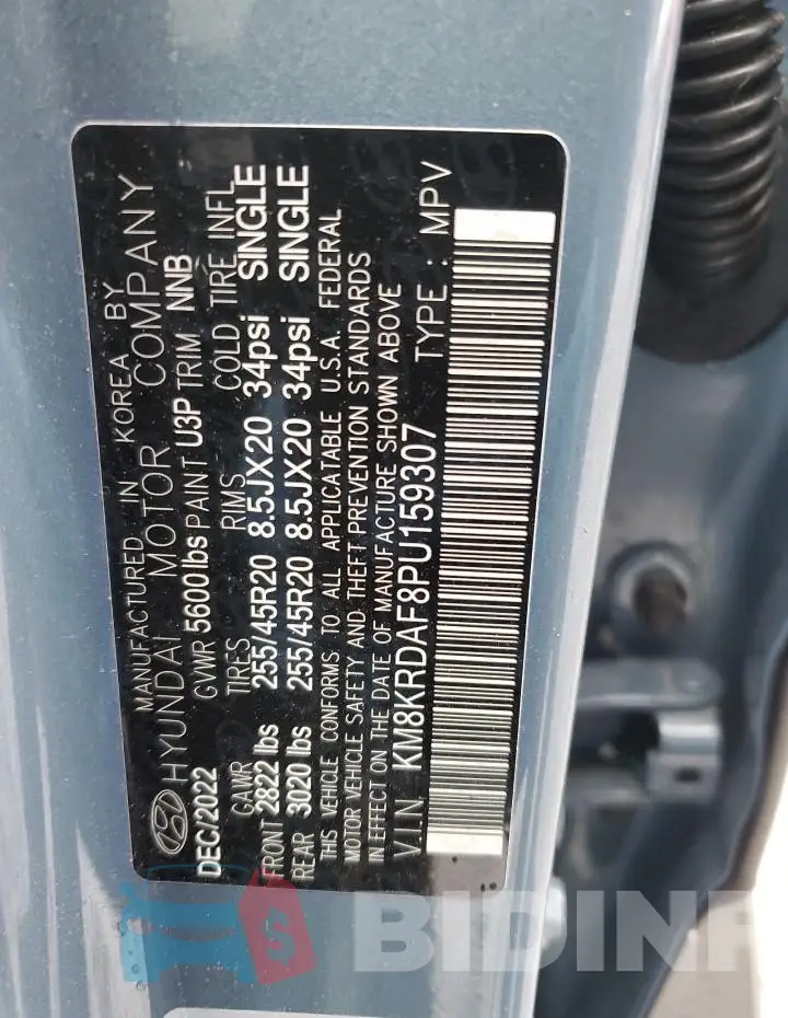KM8KRDAF8PU159307 Photo# 13