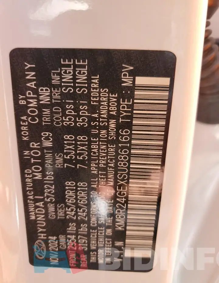 KM8R24GEXSU886166 Photo# 14