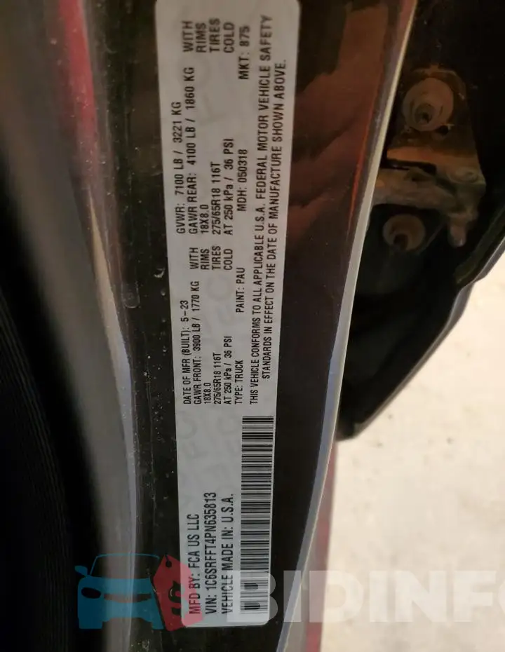 1C6SRFFT4PN635813 Photo# 13