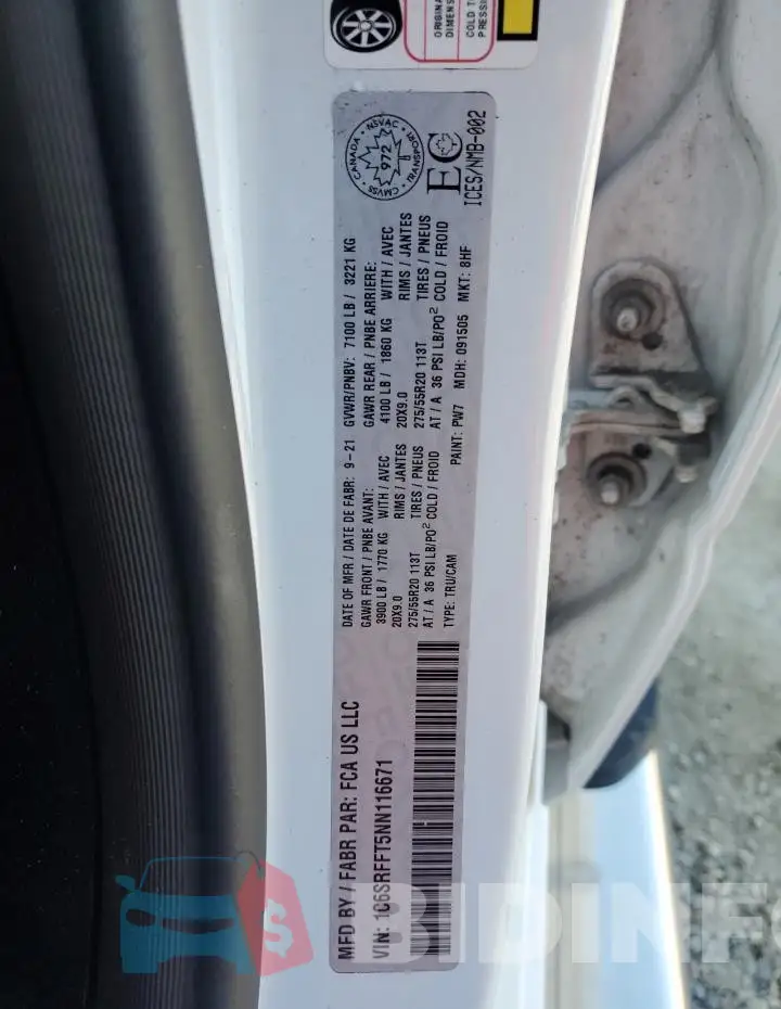 1C6SRFFT5NN116671 Photo# 12