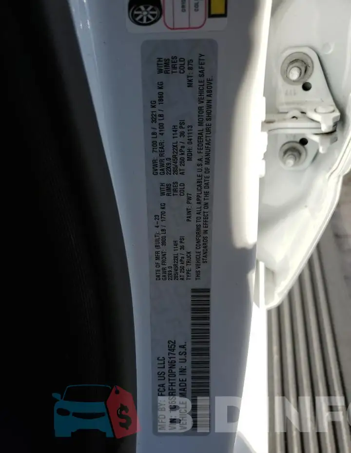 1C6SRFHT0PN617452 Photo# 13