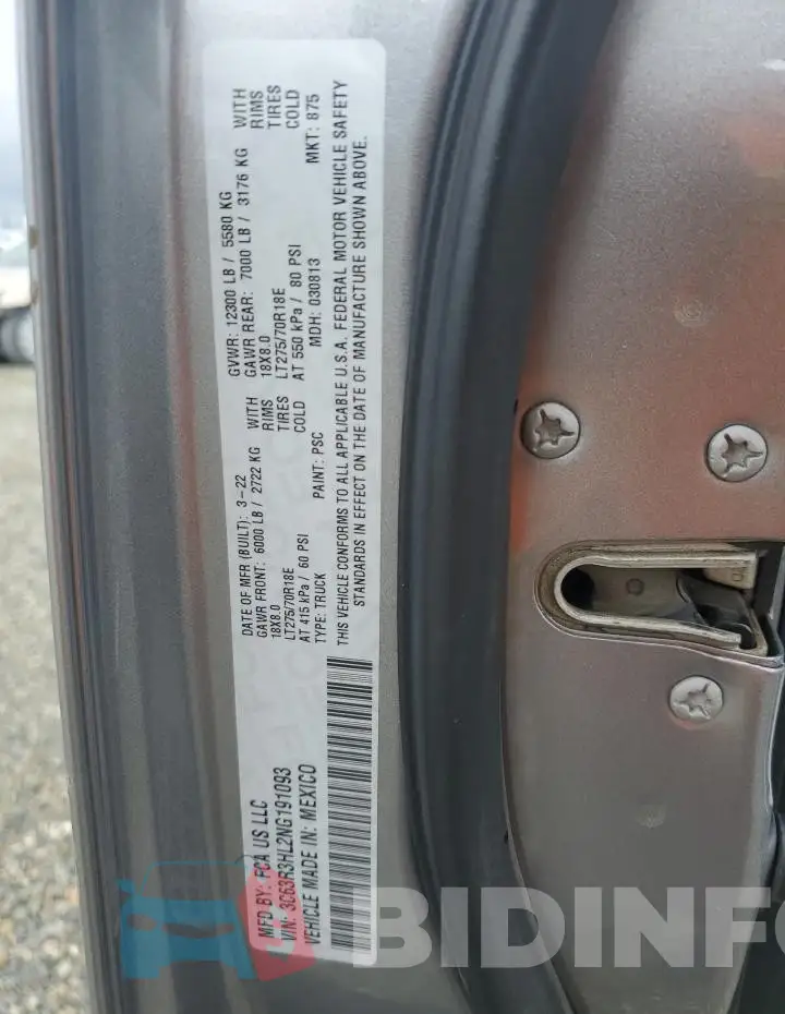 3C63R3HL2NG191093 Photo# 13
