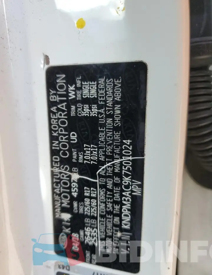 KNDPM3AC9K7501024 Photo# 14