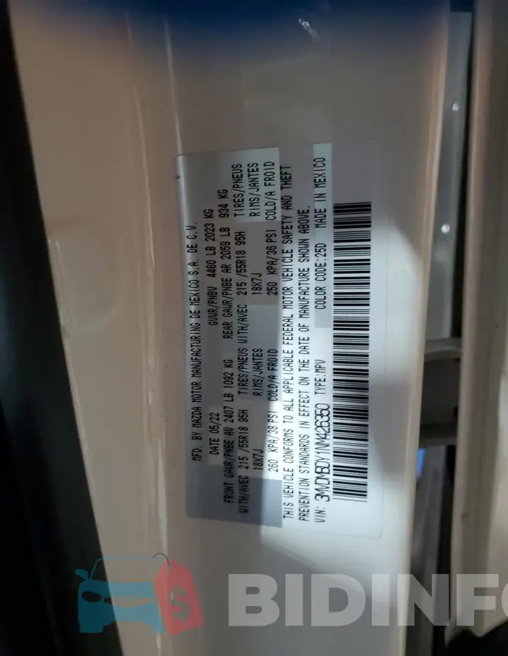 3MVDMBDY1NM426350 Photo# 13