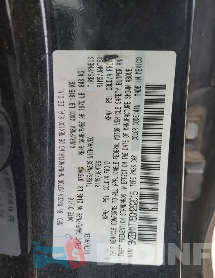 3MZBM1T76GM282015 Photo# 13