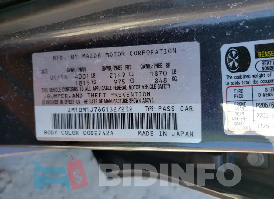 JM1BM1J76G1327232 Photo# 12
