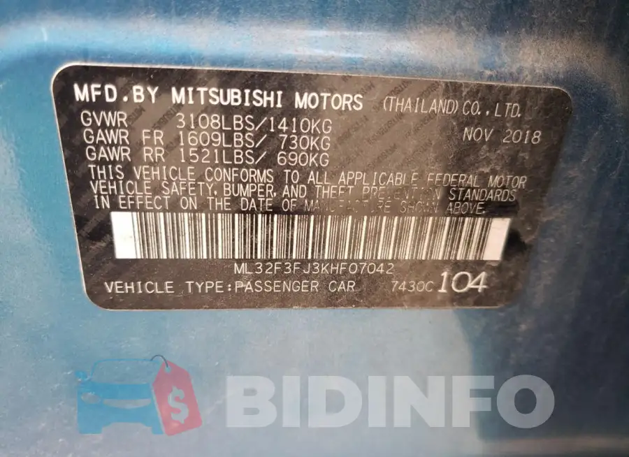 ML32F3FJ3KHF07042 Photo# 13
