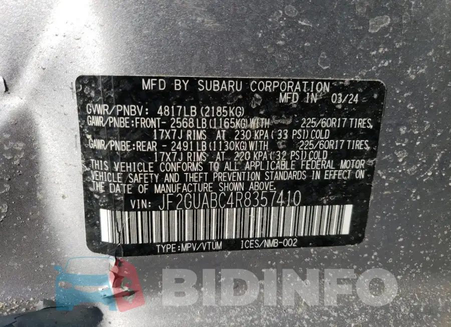 JF2GUABC4R8357410 Photo# 14