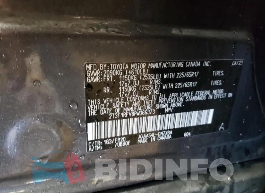 2T3F1RFV8PW366373 Photo# 12