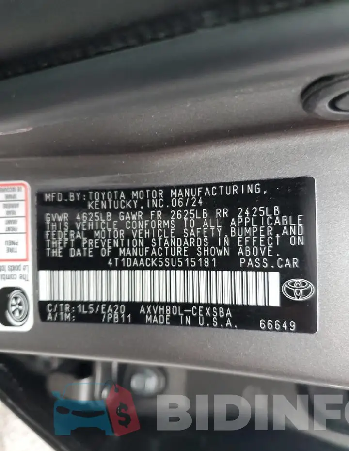 4T1DAACK5SU515181 Photo# 12