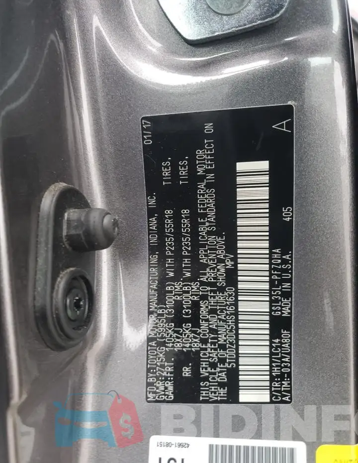 5TDDZ3DC5HS161630 Photo# 13