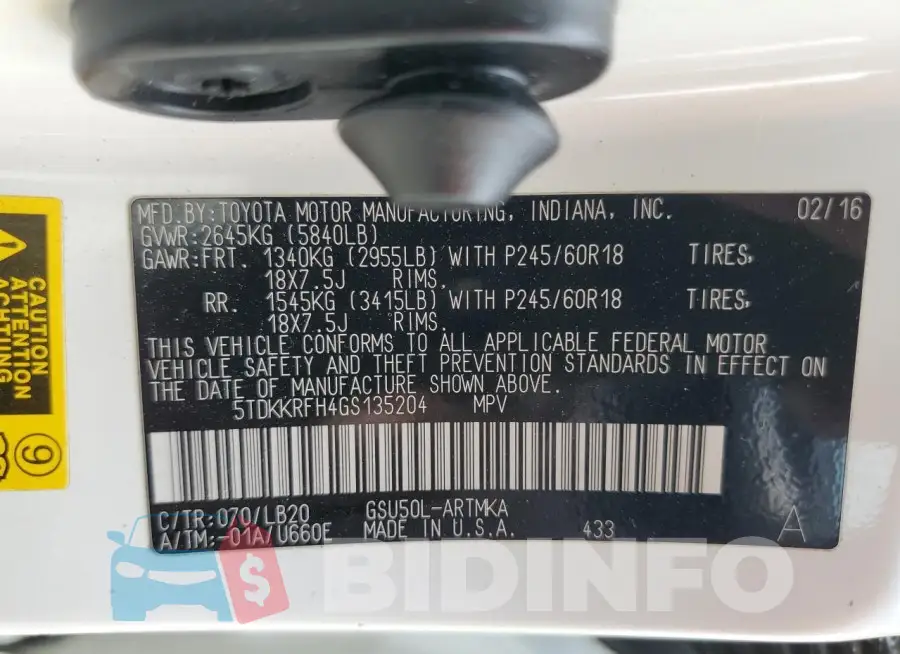 5TDKKRFH4GS135204 Photo# 13