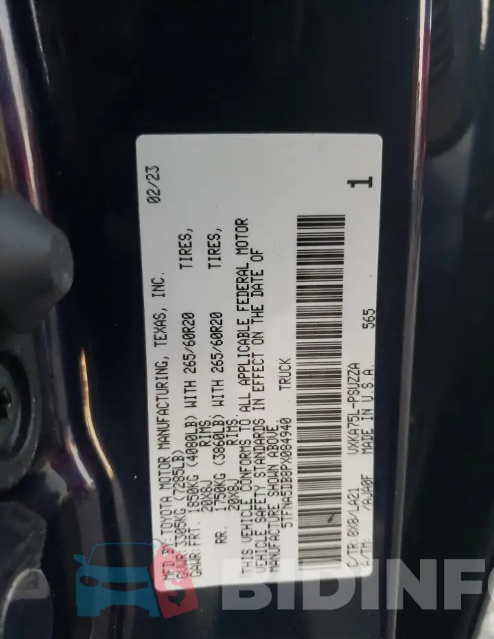 5TFNA5DB8PX084940 Photo# 12
