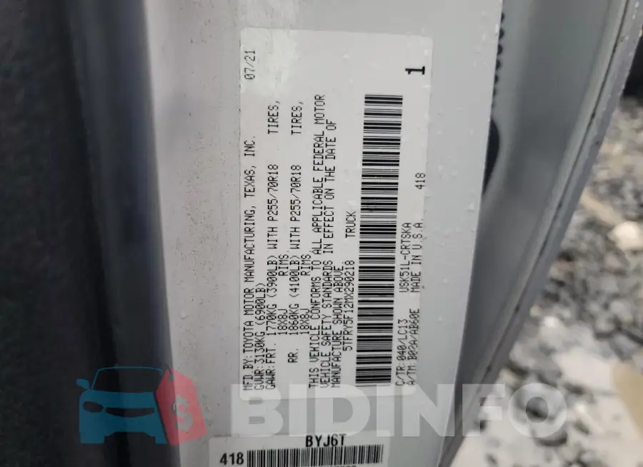 5TFRY5F12MX290218 Photo# 12