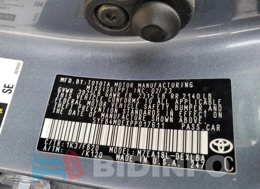 5YFB4MDEXPP017611 Photo# 13