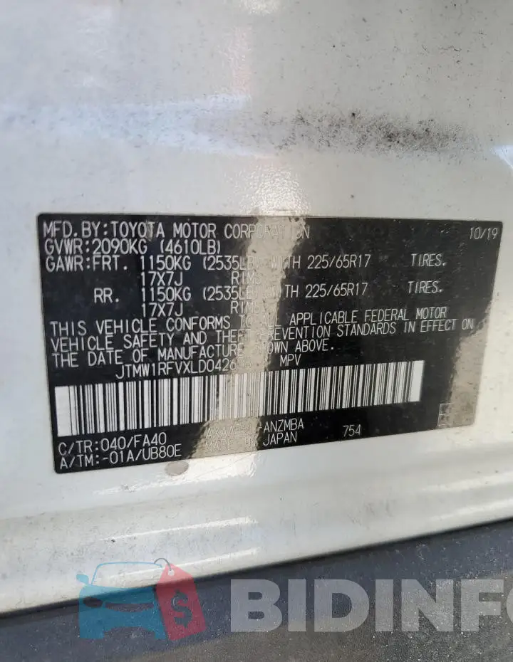 JTMW1RFVXLD042638 Photo# 13