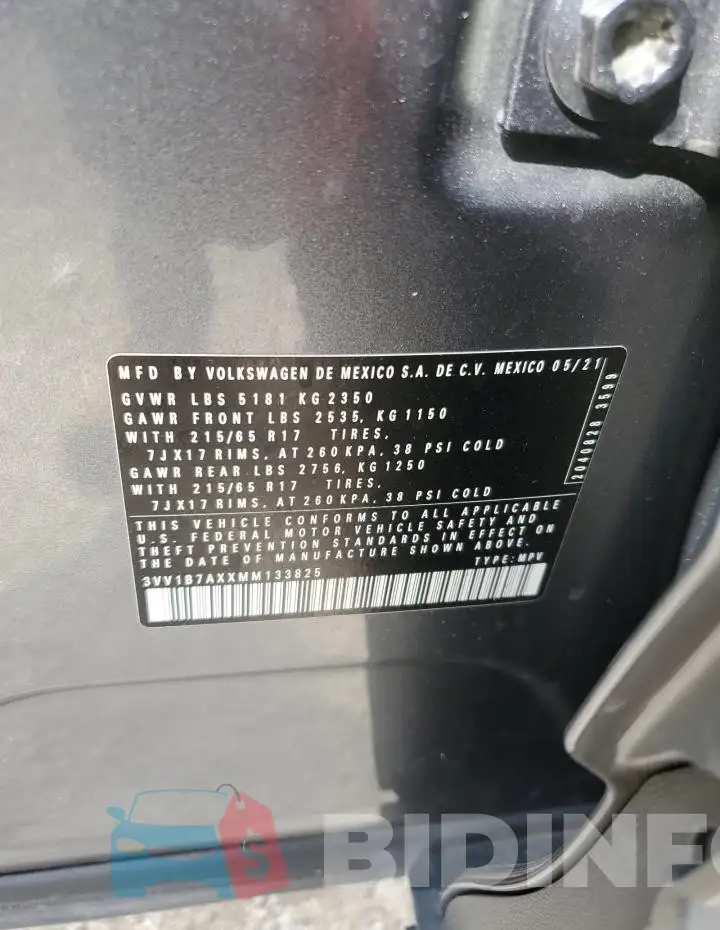 3VV1B7AXXMM133825 Photo# 13