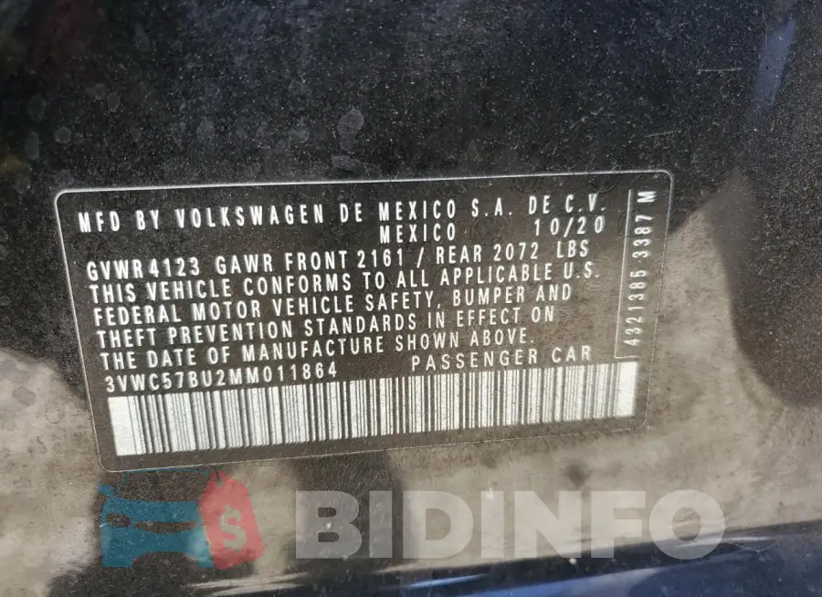 3VWC57BU2MM011864 Photo# 12