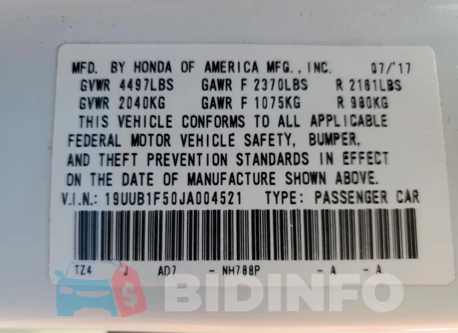 19UUB1F50JA004521 Photo# 12